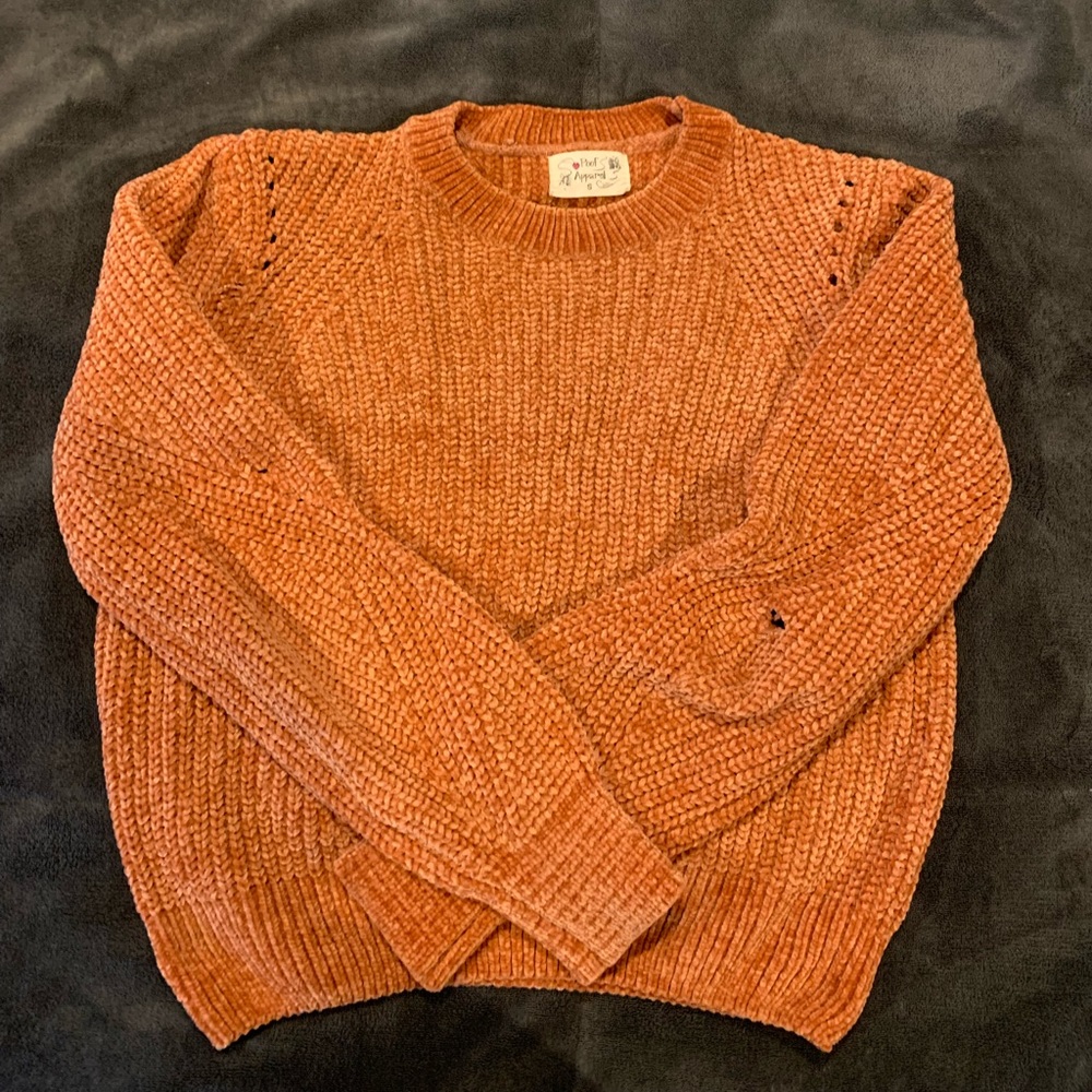 Rusty pink fuzzy sweater